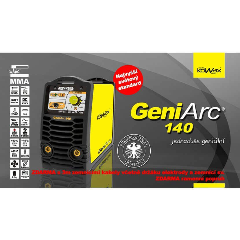 Svářecí invertor KOWAX GeniArc140 pro MMA a TIG